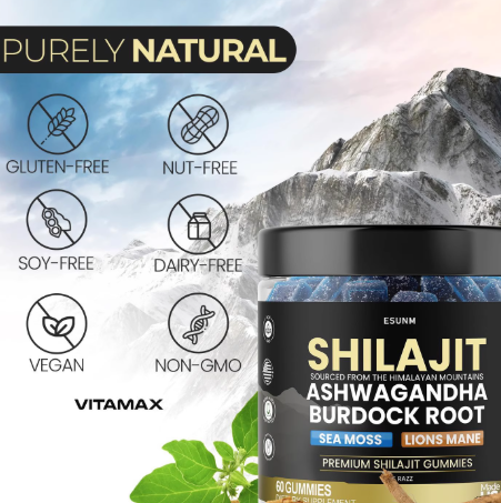 Shilajit Gummies with Ashwagandha 60 Tablets