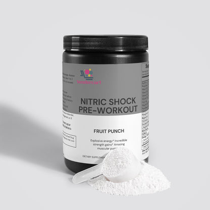 Nitric Shock Pre-Workout Powder - Energy, Strength & Mental Focus