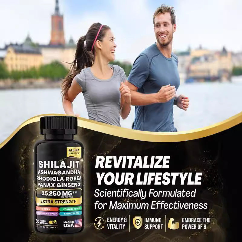 2-in-1 Shilajit Frozen Collagen Peptide Capsule Help Reduce Wrinkles