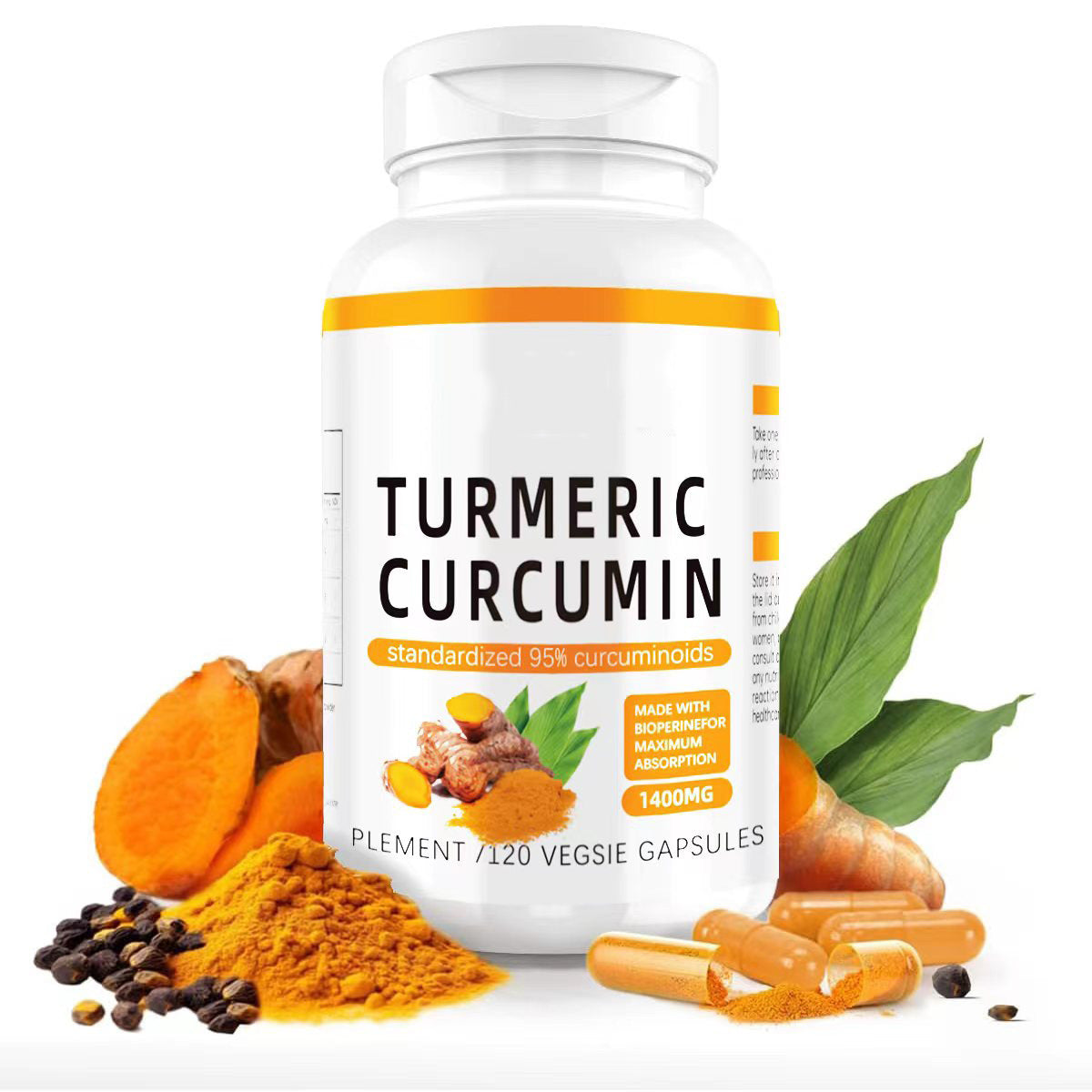 Natural Compound Turmeric Curcumin Capsules