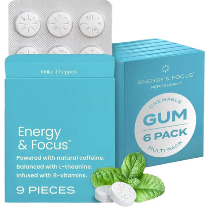 Mint Flavored Energy Caffeine Gum