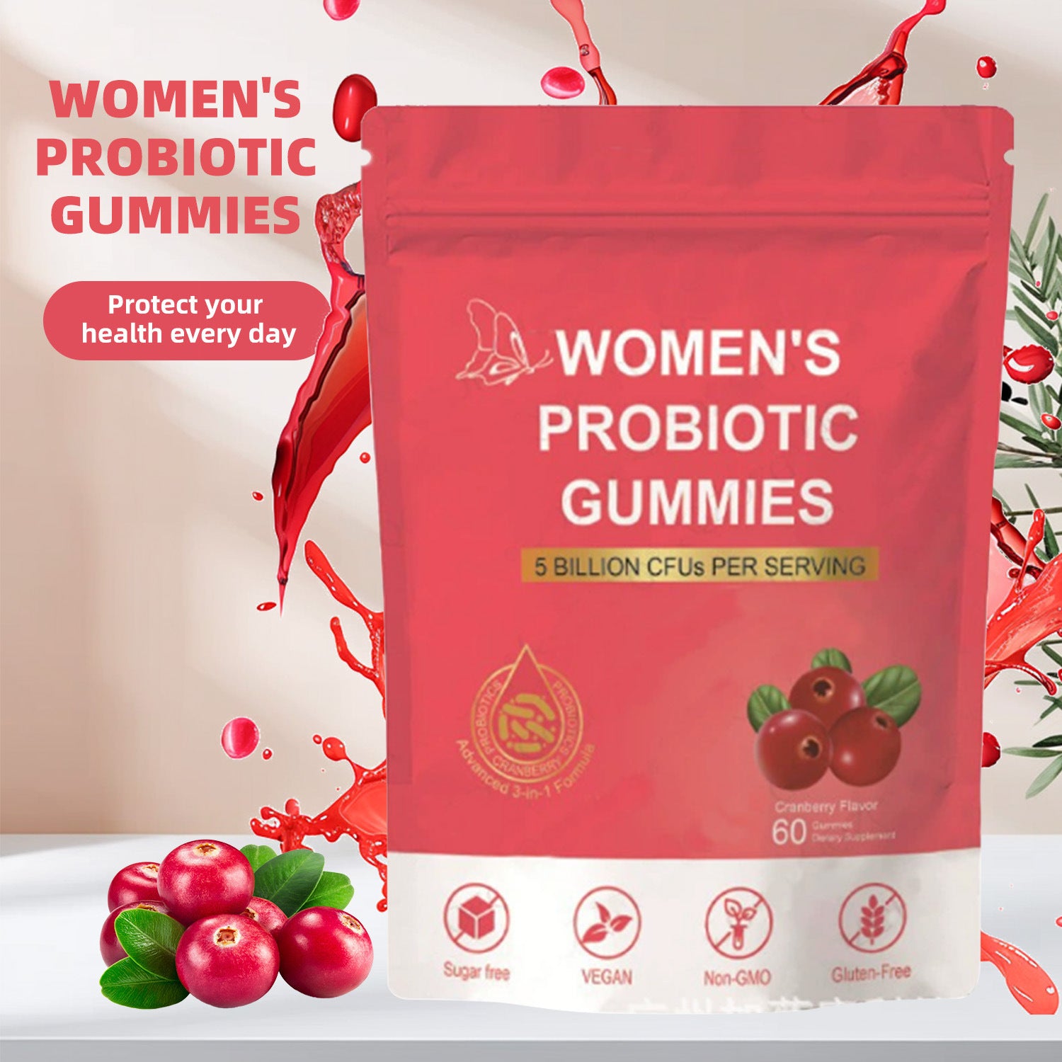 Women's Probiotics Gummies 5Billion CFU