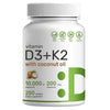 Vitamin D3 K2 with Coconut Oil Soft Capsules