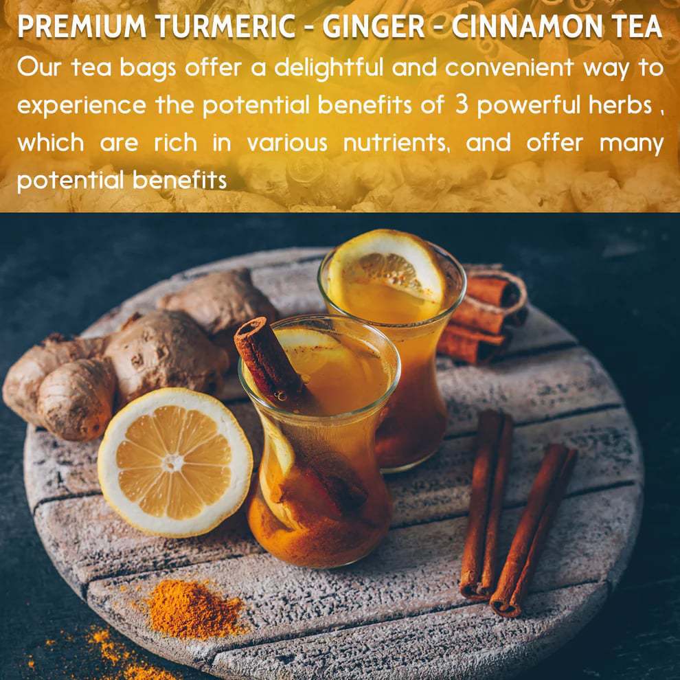 Premium Turmeric Ginger Cinnamon Tea Bags