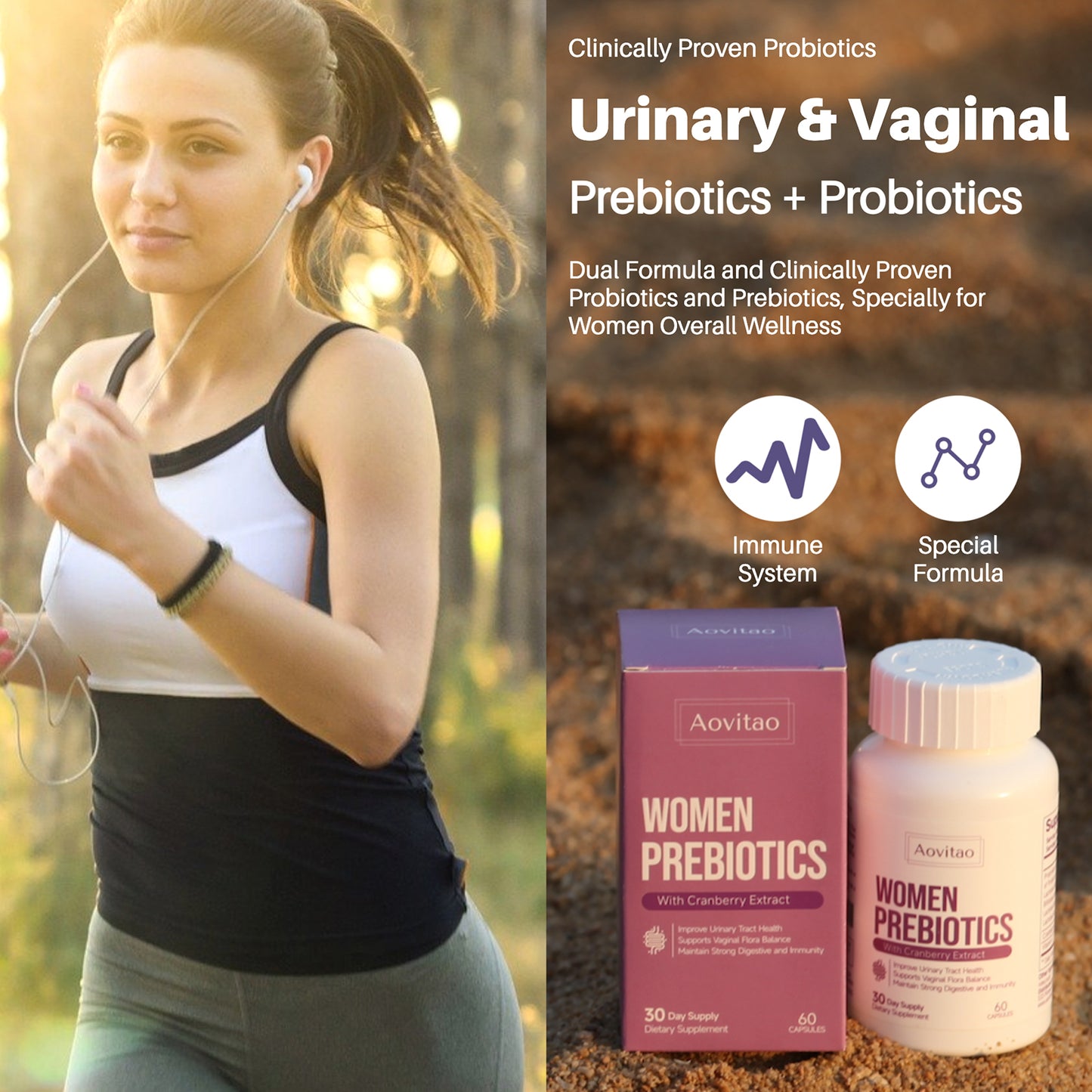 Vaginal Probiotics Women Ph Balance Pills 60 Billion CFU Capsules