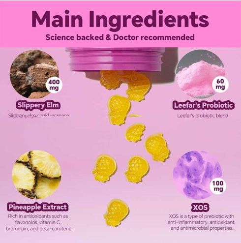 Female Probiotic Gummies Pineapple Flavor
