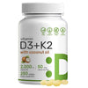 Vitamin D3 K2 with Coconut Oil Soft Capsules