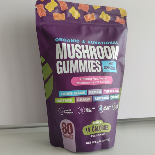 Mushroom Soft Candy Meal Supplement Nutrition Mixed Taste 80 Tablets