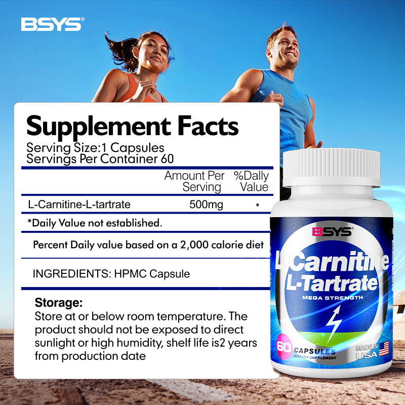 L-Carnitine L-Tartrate 60's Mega Strength
