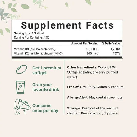 Vitamin D3 K2 Supplement